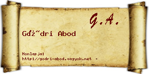 Gödri Abod névjegykártya